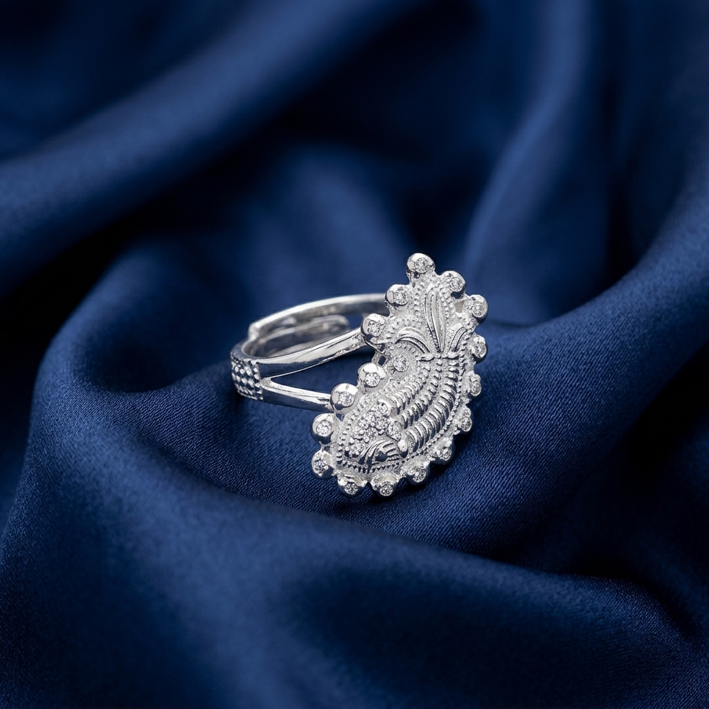 Ornate Silver Cocktail Ring